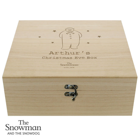 Personalised Snowman Large Wooden Christmas Box: 4 - Keepsake Boxes By The Snowman