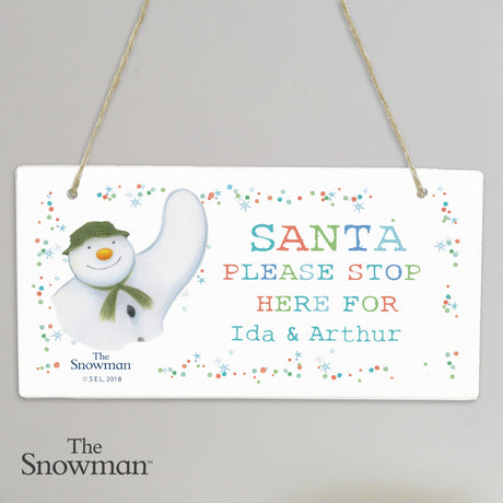 Personalised Santa Stop Here Wooden Sign: 2 - Signs & Plaques By The Snowman