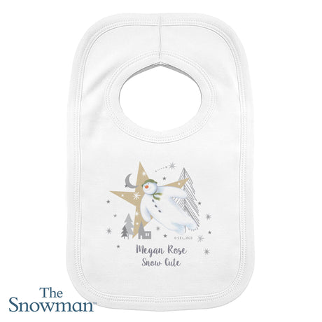 Personalised The Snowman First Christmas Bib: 4 - Baby Clothing By The Snowman