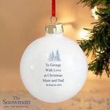 Personalised The Snowman and the Snowdog Bauble: 2 - Christmas Baubles By The Snowman