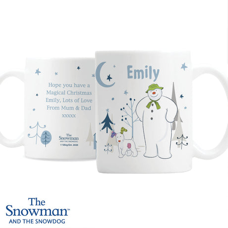 Personalised Snowman and Snowdog Ceramic Mug: 6 - Mugs By The Snowman