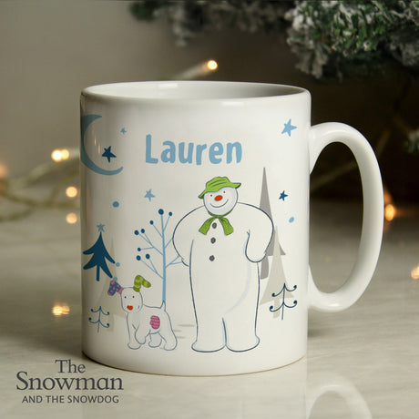 Personalised Snowman and Snowdog Ceramic Mug: 2 - Mugs By The Snowman