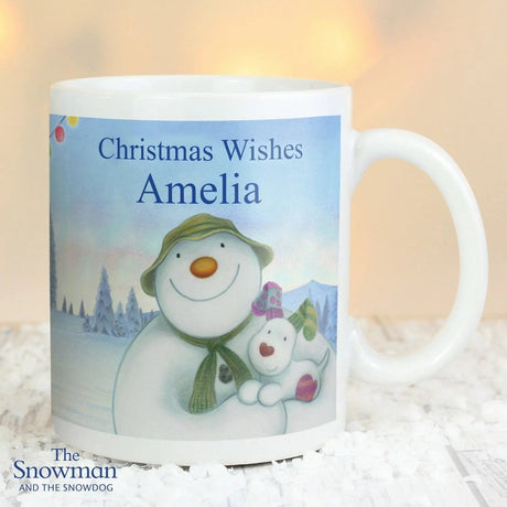 Personalised Snowman and Snowdog Mug: 1 - Mugs By The Snowman