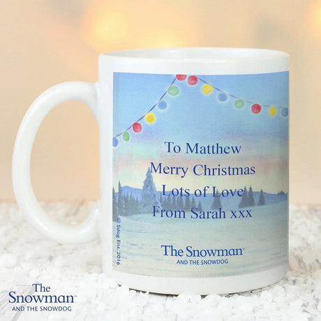 Personalised Snowman and Snowdog Mug: 2 - Mugs By The Snowman