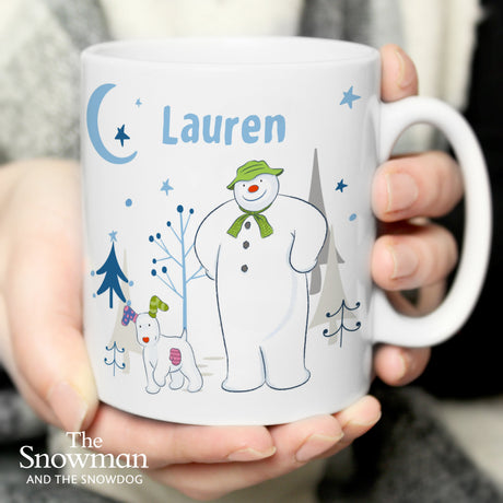 Personalised Snowman and Snowdog Ceramic Mug: 3 - Mugs By The Snowman