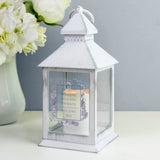 Personalised Soft Watercolour White Lantern: 2 - LED Lighting By Gift Moments