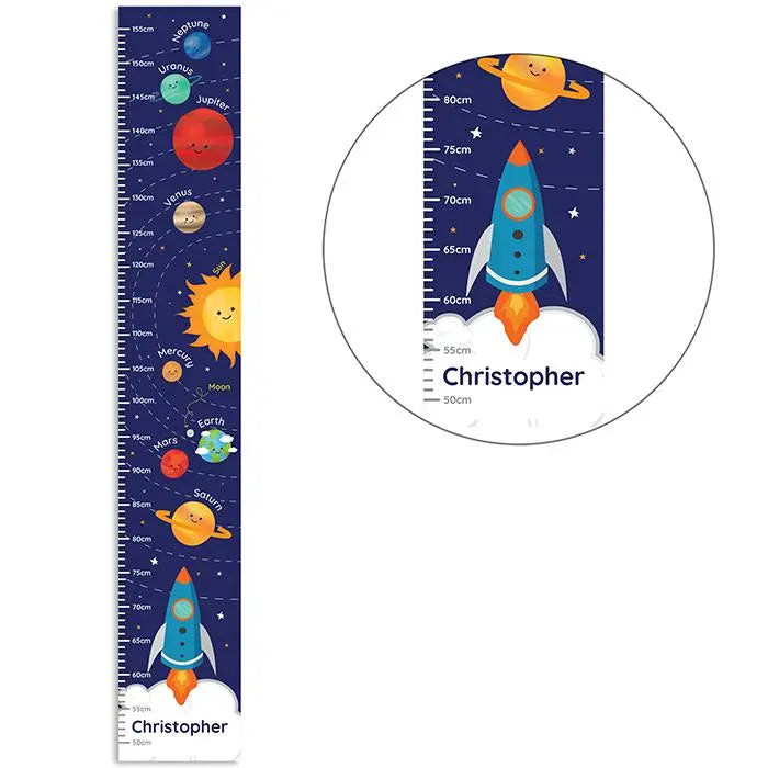 Personalised Solar System Growth Chart: 4 - Height Charts By Gift Moments