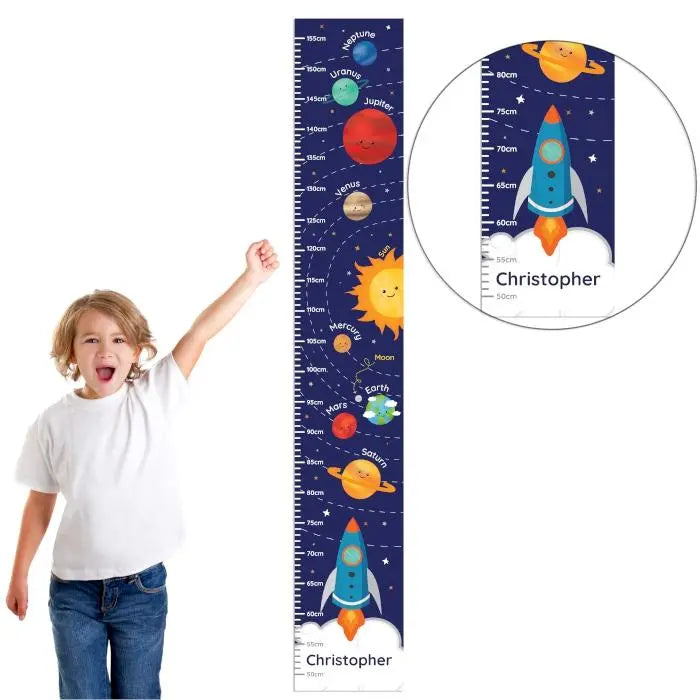 Personalised Solar System Growth Chart: 3 - Height Charts By Gift Moments