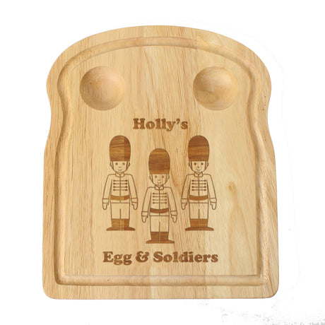 Personalised Egg & Soldiers Breakfast Board: 2 - Egg Cups By Gift Moments