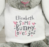 Personalised Some Bunny Loves You Plush Rabbit: 2 - Teddy Bears & Soft Toys By Gift Moments