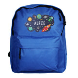 Personalised Space Blue Kids Backpack: 5 - Kids Bags By Gift Moments