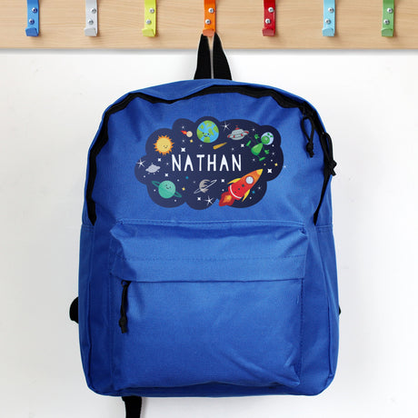 Personalised Space Blue Kids Backpack: 4 - Kids Bags By Gift Moments