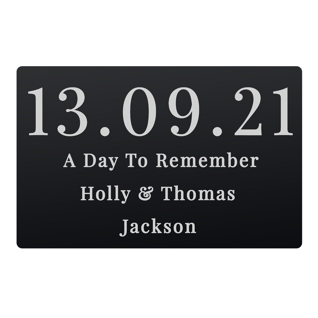 Personalised Special Date Black Wallet Card: 5 - Wallet Cards By Gift Moments