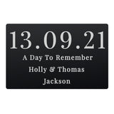 Personalised Special Date Black Wallet Card: 5 - Wallet Cards By Gift Moments