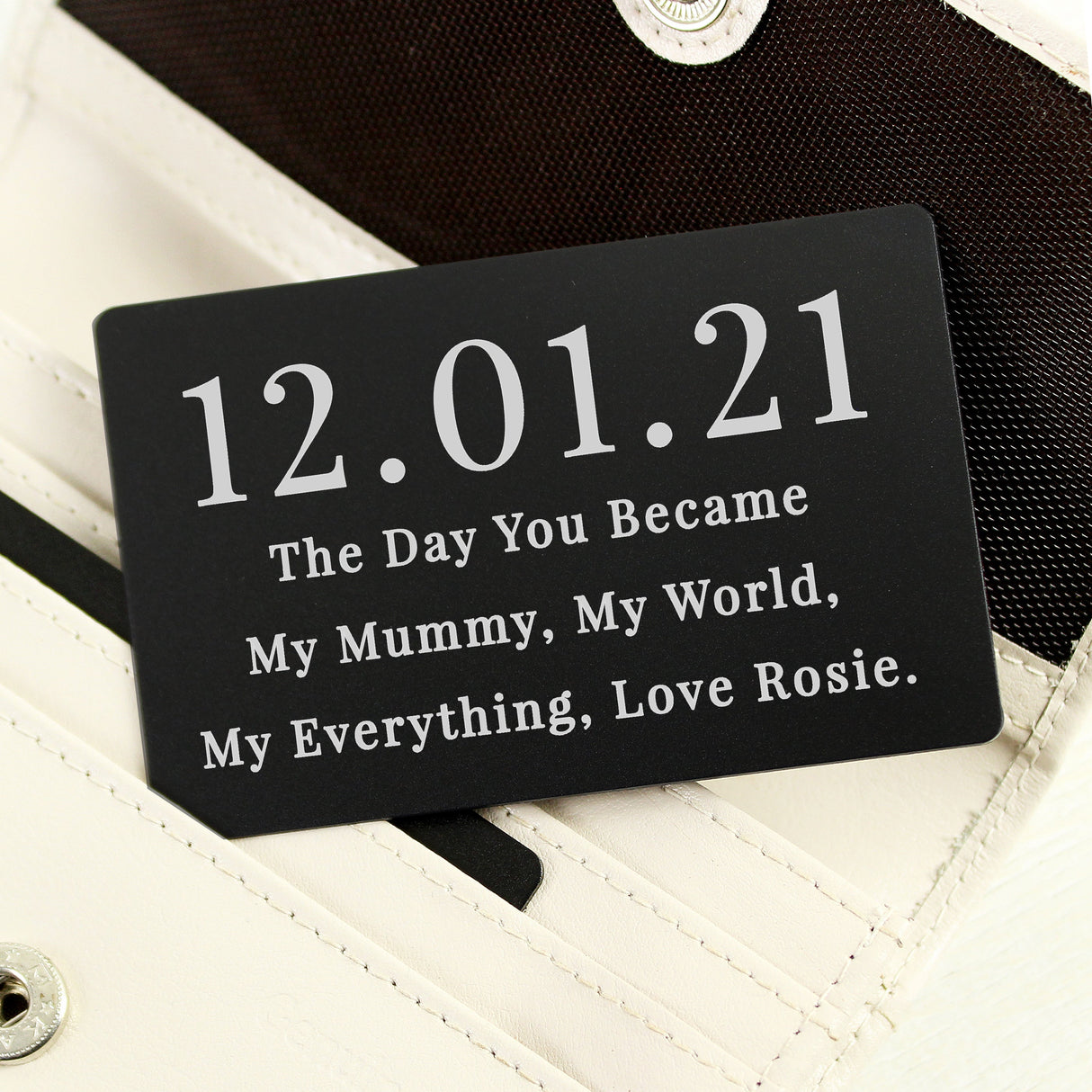 Personalised Special Date Black Wallet Card: 3 - Wallet Cards By Gift Moments