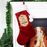 Personalised Luxury Red Velvet Christmas Stocking: 4 - Christmas Stockings By Gift Moments