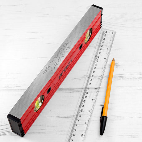 Personalised Red 300mm Spirit Level - Tools at Gift Moments