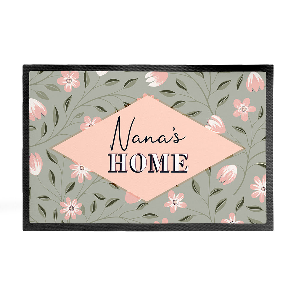 Personalised Spring Blossoms Welcome Doormat: 4 - Doormats By Gift Moments