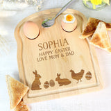 Personalised Egg and Toast Breakfast Board: 2 - Egg Cups By Gift Moments