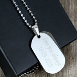 Personalised Stainless Steel Dog Tag Necklace: 1 - Necklaces By Gift Moments