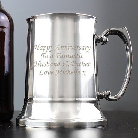 Personalised Stainless Steel Tankard Gift: 2 - Tankards By Gift Moments