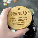 Personalised Star Bamboo Coaster with Opener: 5 - Coasters By Gift Moments