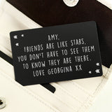 Personalised Star Black Wallet Card: 2 - Wallet Cards By Gift Moments