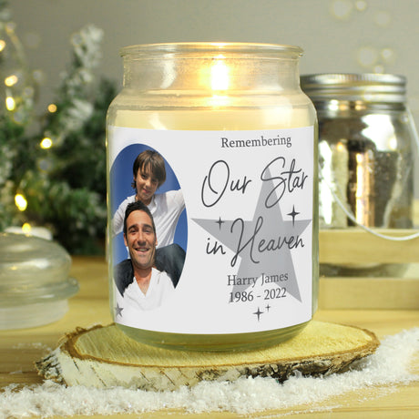 Personalised Star In Heaven Scented Candle: 3 - Candles By Gift Moments