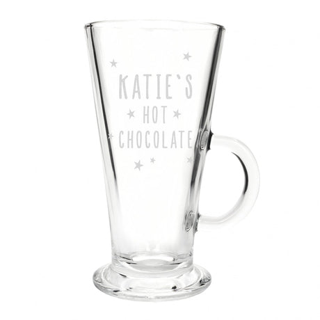 Personalised Stars Hot Chocolate Latte Glass: 4 - Latte Mugs By Gift Moments