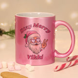 Personalised Santa Pink Mug: 3 - Mugs By Gift Moments