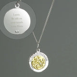 Personalised Silver & Gold St. Christopher Necklace: 1 - Necklaces By Gift Moments