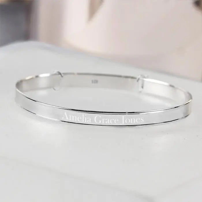 Personalised Sterling Silver Diamante Star Bracelet: 3 - Bracelets By Gift Moments