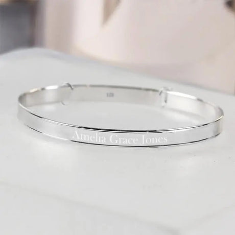 Personalised Sterling Silver Childs Expanding Diamante Star Bracelet: 3 - Bracelets By Gift Moments