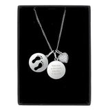 Personalised Silver Footprints & Heart Necklace: 2 - Necklaces By Gift Moments