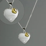 Personalised Sterling Silver Heart Locket Necklace: 3 - Necklaces By Gift Moments