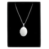 Personalised Sterling Silver Oval Locket Necklace: 7 - Necklaces By Gift Moments