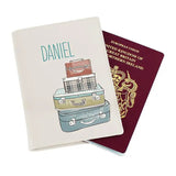 Personalised Cream Leather Passport Holder: 3 - Passport Holders By Gift Moments