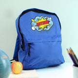 Personalised Superhero Blue Kids Backpack: 2 - Kids Bags By Gift Moments