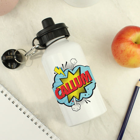 Personalised Superhero Aluminium Drinks Bottle: 3 - Kids Bottles By Gift Moments