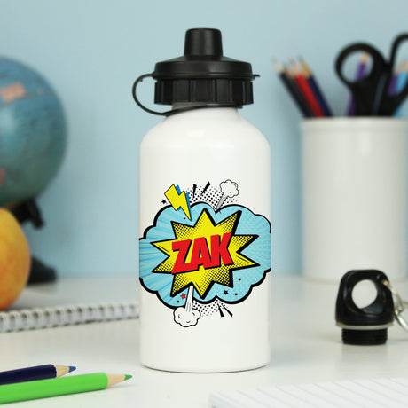 Personalised Superhero Aluminium Drinks Bottle: 2 - Kids Bottles By Gift Moments