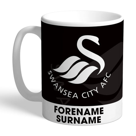 Personalised Swansea City AFC Bold Crest Mug: 1 - Mugs By Swansea City