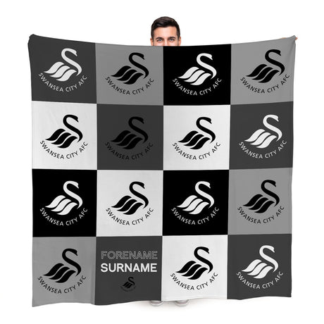 Personalised Swansea City AFC Fleece Blanket: 1 - Blankets By Swansea City