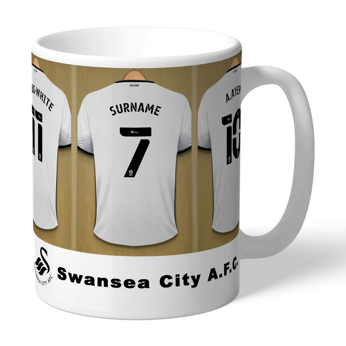 Swansea City AFC Personalised Dressing Room Mug: 1 - Mugs By Swansea City