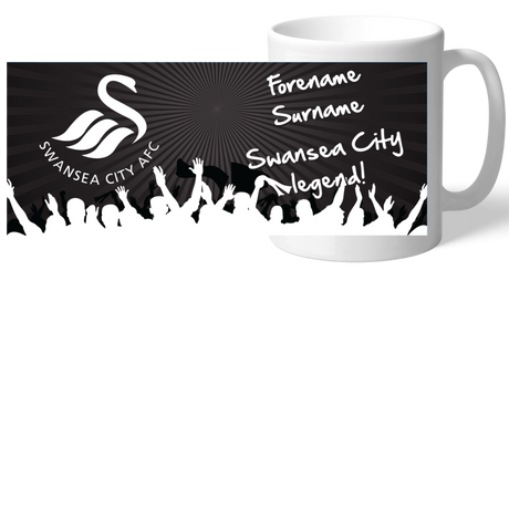 Personalised Swansea City AFC Legend Mug: 2 - Mugs By Swansea City