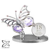 Personalised Silver-Plated Swirls & Hearts Butterfly: 4 - Keepsakes By Crystocraft