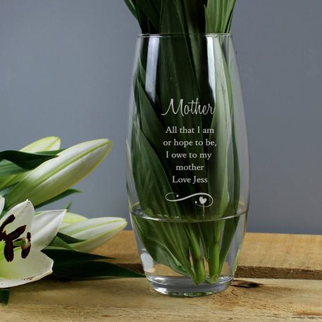 Personalised Swirls & Hearts Bullet Vase: 1 - Vases By Gift Moments