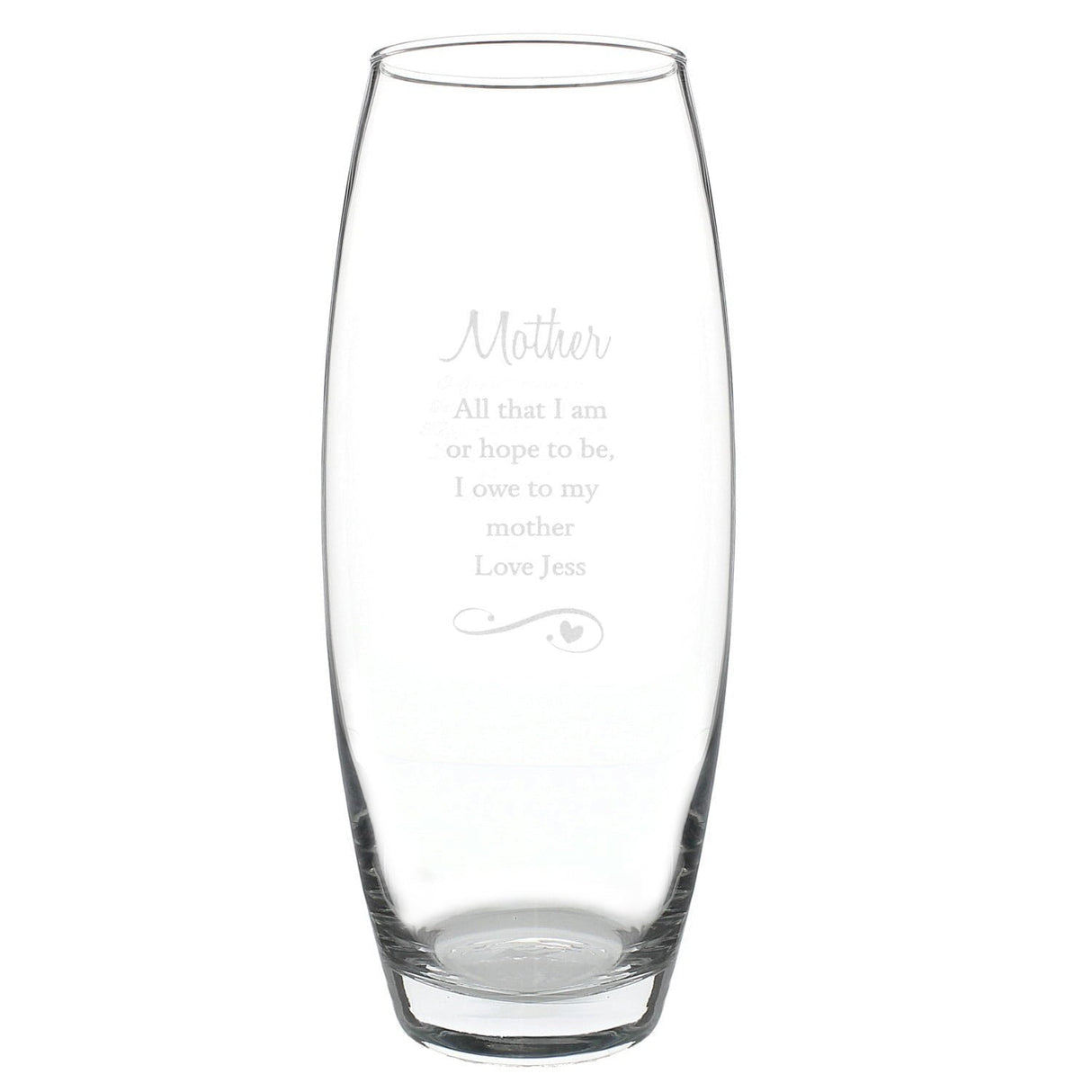 Personalised Swirls & Hearts Bullet Vase: 4 - Vases By Gift Moments