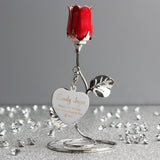 Personalised Red Rose Bud Ornament: 1 - Keepsakes By Gift Moments