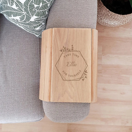 Personalised Wooden Sofa Tray: 2 - Coasters By Gift Moments