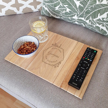 Personalised Wooden Sofa Tray: 3 - Coasters By Gift Moments